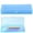 Blue, variant on Horplkj Plastic Pencil Box, Clear Hinged Lid Storage Case with Snap Closure, Frosted Transparent Organizer for Pens and Office Home