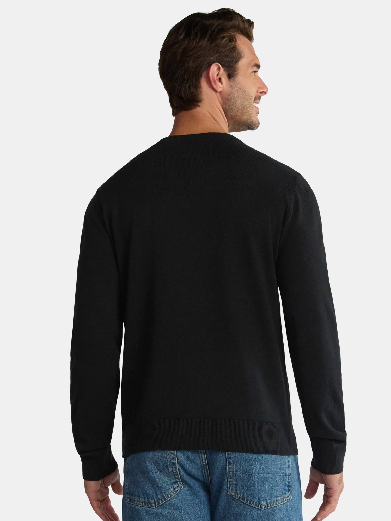 George Men's & Big Men's Relaxed Fit Lightweight Crewneck Sweater, Sizes XS-3XL