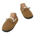 thumbnail image 3 of Gvdentm Women's House Slippers Indoor Outdoor Moccasin Fuzzy Fluffy Furry Loafers Suede Warm Shoes(Brown,7.5), 3 of 6