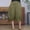 Green, variant on Endives Womens Linen Short Loose Solid Color Cotton Linen Pant Loose Below the Knees Elastic Waist Pants Khaki