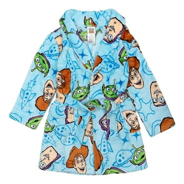 Toy Story Buzz, Woody and LGM Toddler Boy's Fleece Character Bathrobe, Robe, Size 2T
