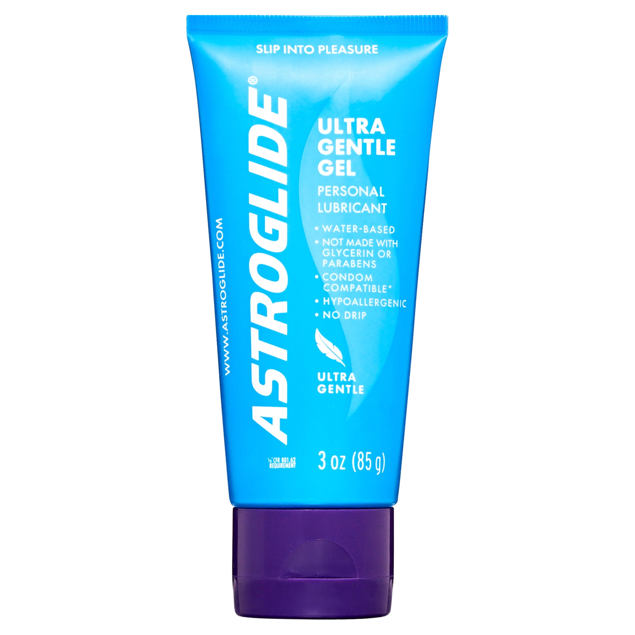 Astroglide Ultra Gentle Gel Water Based Personal Lube, Glycerin & Paraben Free, Hypoallergenic, 3oz