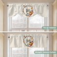 thumbnail image 5 of Fall Pumpkins Tie Up Valance Curtains for Windows, Kitchen Curtains Window Treatments, Thanksgiving Watercolor Branch Maple Leaf Short Window Shades Valances for Bedroom Bathroom Cafe 42"x18", 5 of 8