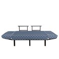 thumbnail image 3 of Abstract Futon Couch, Simplistic Pattern of Spiral Element Ornamental Whirlpool Look, Daybed with Metal Frame Upholstered Sofa for Living Dorm, Loveseat, Ceil Blue Purpleblue, by Ambesonne, 3 of 4
