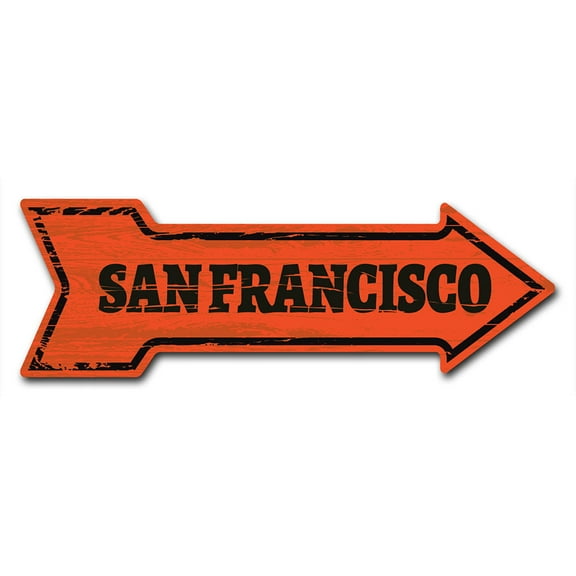 SignMission 6 x 18 in. Indoor & Outdoor Decor Direction Sticker Vinyl Wall Decals - San Francisco 2 - 24 in.