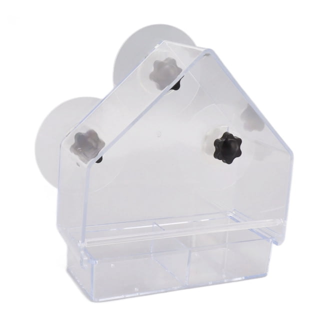 Comedero para pájaros NikouMX con ventana transparente desmontable