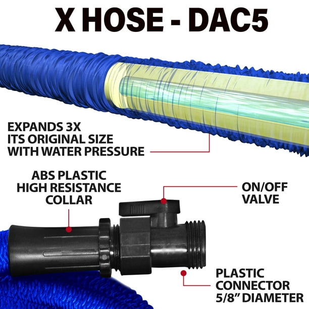 XHOSE Tuyau d'arrosage extensible et léger haute performance Dac-5