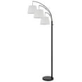thumbnail image 3 of Cal Lighting 60W x 3 Vardon metal arc floor lamp with hardback fabric shade, 3 of 5