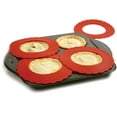 thumbnail image 3 of Norpro 3280 Boucliers en Silicone pour Mini Moule à Tarte, Ensemble de 4, Rouge, 3 of 5