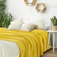 thumbnail image 2 of PiccoCasa 100% Cotton Soft Knitted Throw Solid Blanket for Couch Sofa Bedroom, Yellow 71"x79", 2 of 8
