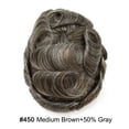 thumbnail image 2 of LYRICAL HAIR Mens Hair System Durable Fine Mono Center Mens Toupee Human Hair Replacement Thin Skin Toupee for Men Bleached Knots Toupee Hair for Man Black Brown Blonde Gray Hair Piece, 2 of 6