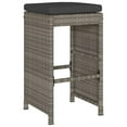 thumbnail image 3 of vidaXL Garden Bar Stool Set of 2 Grey PE Rattan 15.7 x 15.7 x 29.9 in, 3 of 8