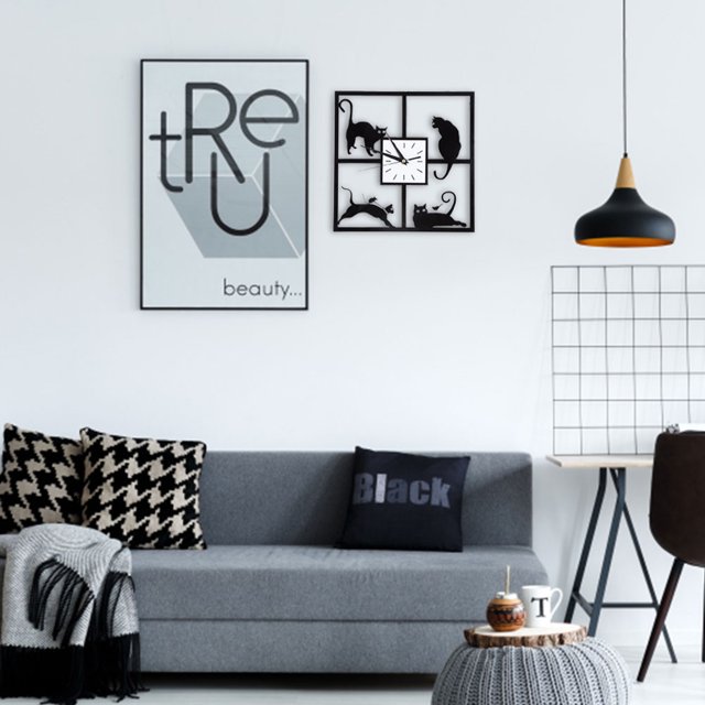 Reloj decorativo para dormitorio, reloj de pared silencioso moderno, reloj de pared silencioso, reloj de pared de aluminio, durabilidad extendida Jadeshay A
