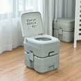thumbnail image 4 of Costway 5.3 Gallon 20L Outdoor Portable Toilet w/ Level Indicator for RV Travel Camping, 4 of 12