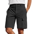 thumbnail image 4 of COSFO Men Cargo Shorts Summer Casual Black Shorts Slim Fit with Multi Pockets Work Shorts, 4 of 7