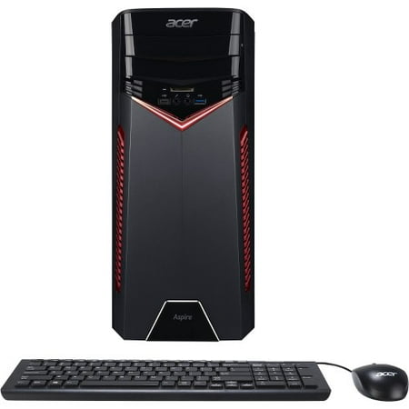 Acer Aspire GX-281 Desktop Computer - AMD Ryzen 5 1400 3.20 GHz - 8 GB DDR4 SDRAM - 1 TB HDD - 256 GB SSD - Windows 10 Home 64-bit - DVD-Writer DVD-RAM/±R/±RW - NVIDIA GeForce GTX