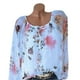 thumbnail image 1 of Women's Plus Size Floral Lace Up Blouse Tops Casual Tunic Loose T Shirts Size S-5XL, 1 of 1