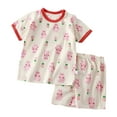 thumbnail image 1 of Cathalem Girls 2-Piece Shirts and Short Set Tank Tops and Shorts Sets Summer Clothes Sets,Red 100, 1 of 5