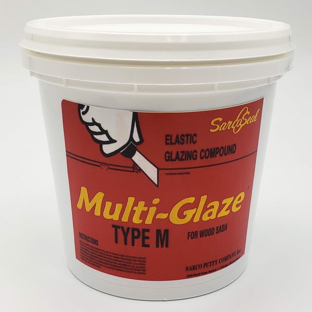 Masilla para vidriado Sarco Type M a base de aceite vegetal, 1 cuarto