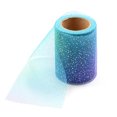 thumbnail image 1 of 14.6ft Tulle Fabric Glitter Gradient Color Craft Tulle for Hair Bow Headband, 1 of 7
