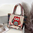 thumbnail image 2 of facefd Embroidered Handmade Women Shoulder Bag Travel Bag Gift Red Owl, 2 of 8