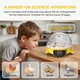 thumbnail image 6 of 7 pieces Mini Egg Incubator for Hatching Eggs with 360° Clear View, Automatic Temperature Control Small Egg Incubator for Chickens, Ducks, and Quail, Educational Hatching Kit for Kids and Home Use, 6 of 7