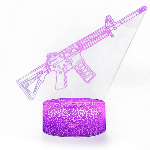 Luz nocturna LED 3D AK-47 para rifles de asalto que cambia de color