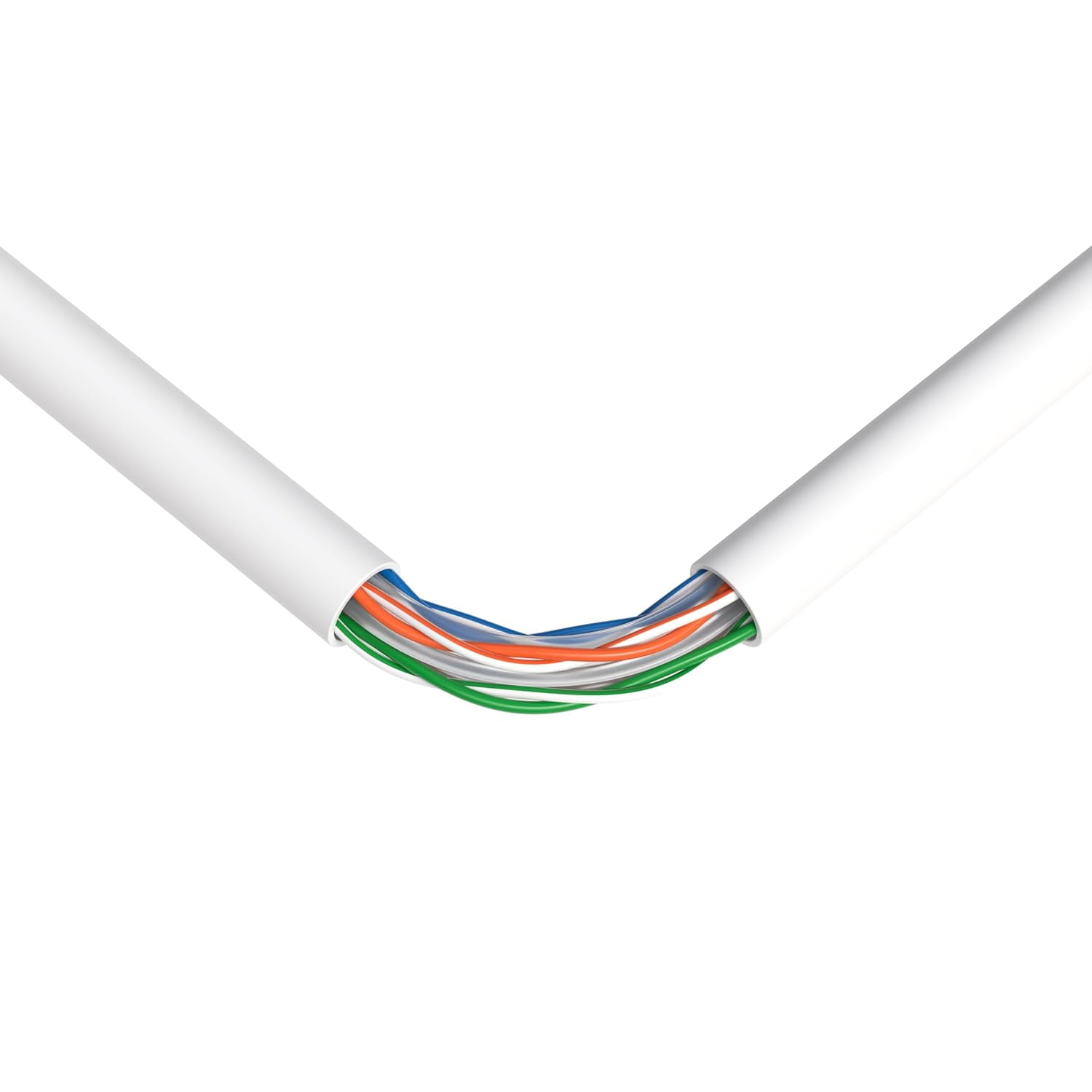 Cat6 Ethernet Cable 1000ft Bulk Pull Box, 23AWG Solid UTP LAN Wire, 550MHz RJ45 Network Cable, Copper Clad Aluminum (CCA), White, Cables Direct Online