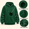 thumbnail image 5 of Womens Dog Pouch Hoodie with Kangaroo Pocket Oversized Pet Carrier Sweatshirts Animal Holder Animal Holder Pullovers, 5 of 5