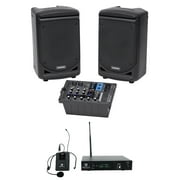 Samson Expedition XP300 300w Portable PA 6" Bluetooth Speakers+Mixer+Headset Mic