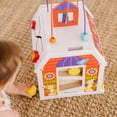 thumbnail image 6 of Melissa & Doug First Play Slide, Sort & Roll Wooden Activity Barn with Bead Maze, 6 Wooden Play Pieces (11.75” x 11.75” x 20” Assembled), 6 of 10