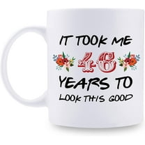 46th Birthday Gifts for Women - It Took Me 46 Years To Look This Good Mug - 46 Year Old Present Ideas for Mom, Daughter, Sister, Wife, Friend, Cousin, Aunt, Coworker - 11 oz Coffee Mug