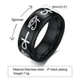 thumbnail image 3 of Vnox Fidget Rings, Stainless Steel Anxiety Ring for Men, Egyptian Ankh Cross Ring, Horus Ring for Relaxing, 3 of 7