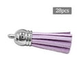 thumbnail image 4 of Langgg 28 Pieces Keychain Charms Creative Delicate Keyring Pendant Tassels Simple Handbag Decor Tassel Craft Decoration DIY Accessory Light purple, 4 of 5