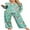 Mint Green, variant on Women's Pajama Set Long Sleeve Top and Pants with Pockets Soft Lightweight Sleepwear Loungewear