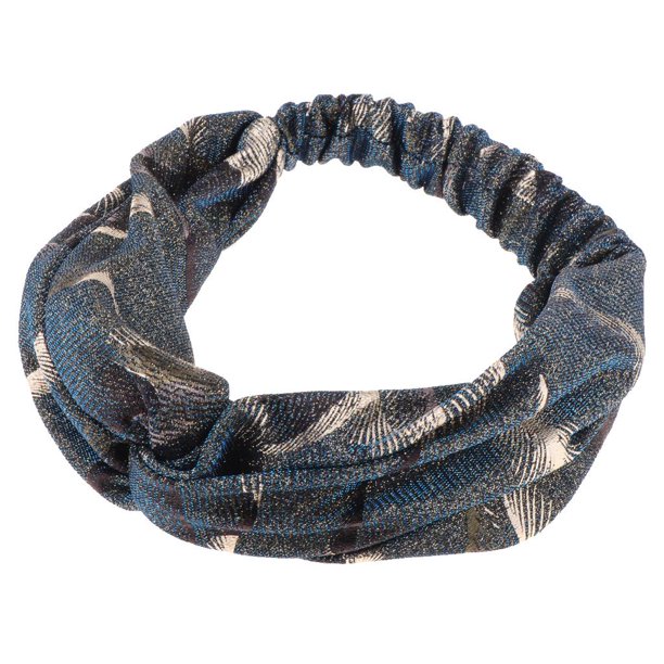 Niñas Lentejues ejercicio Yoga Nudo Diadema Banda para el cabello Turbante para proteger para cabeza Azul BLESIY Diadema anudada con lentejuelas