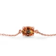 thumbnail image 2 of Gem Stone King 18K Rose Gold Plated Silver Ecstasy Mystic Topaz Solitaire Bracelet for Women (1.50 Cttw, Oval 8X6MM, Gemstone Birthstone, Fully Adjustable up to 9 inch), 2 of 3