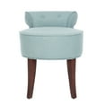 thumbnail image 2 of SAFAVIEH Georgia Vanity Stool Silver Blue / Cherry Mahogany, 2 of 10