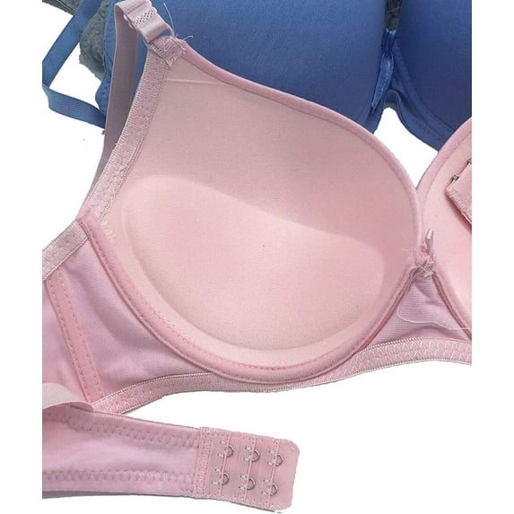 6 Piecec Full Cup Pushup Underwired Push Up Bra B and C Cup (36B)