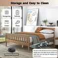thumbnail image 5 of Full Bed Frame with headboard, Wood Platform Bed Frame with Wood Slat Support, Modern Platform Bed for Teens, Boys, Girls, No Box Spring Needed, Oak, 5 of 6