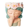 thumbnail image 6 of Planter Pot Girl Face Planters, Bonsai Pot Table Centerpiece Home Decor Ornament Flower Pot Flowerpot for Bar Office Drawing Room Bookshelf Style B, 6 of 8