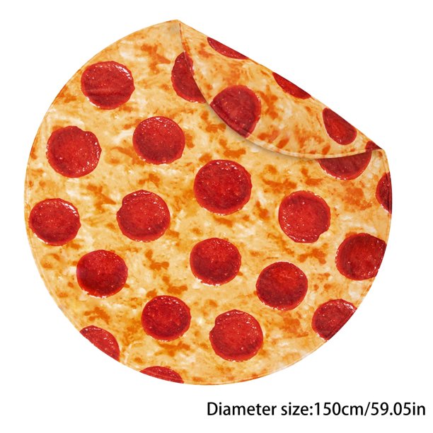 Manta TAKTUK con diseño de pizza, toalla térmica, ligera y suave, de franela, decorativa y novedosa, perfecta para usar en la cama, sofá o sillón, ideal como regalo para niños. Artículos en