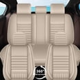 thumbnail image 7 of LAONNVIR Car Seat Covers Full Set Fit for Ford Ranger 2019-2024 Waterproof Breathable Leather Seat Protector with Airbag Compatible Automotive 5 Seat Cushions Cover (Beige), 7 of 7