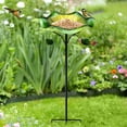 thumbnail image 4 of Comedero y bebedero metálico para pájaros para exteriores | Estaca de jardín con bebedero y comedero | Atractor de colibríes y aves silvestres resistente a la intemperie | Decoración para patios,, 4 of 9