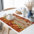 thumbnail image 3 of Pumpkin Happy Thanksgiving Placemats Set of 4 Fall Maple Leaf Brown Linen Heat Insulated Linen Place Mats, Washable Stain-Proof Table Mats for Dining Tables Holiday Decor 13x19inch, 3 of 9
