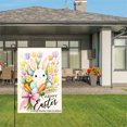 thumbnail image 3 of Easter Bunny With Flowers And Eggs Garden Flag For Home Outdoor Garden Yard Decor 12x18 Inch, 3 of 5