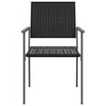 thumbnail image 6 of vidaXL Patio Chairs 2 pcs Black 21.3"x24.6"x35" Poly Rattan, 6 of 7