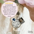 thumbnail image 4 of Wedding Bouquet Charm Missing You White Silver Tone Charm Photo Jewelry Blue Bead, 4 of 9