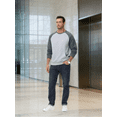thumbnail image 6 of Zehisen Men's Lightweight Sweatshirts with Kangaroo Pocket Relaxed Fit Crew Neck Pullover Shirt Gray M, 6 of 7