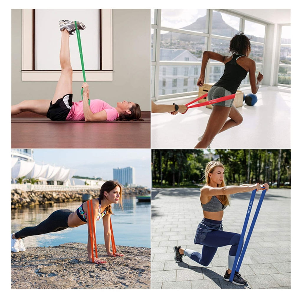 ANXPTIME Long Resistance Band Strength Workout Band Exercise Pull Up Band for Fitness, Strength Training, and Stretching
